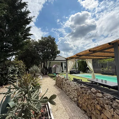 Villa Carpediem Cevennes - Piscine & Terrain Tennis Méjannes-le-Clap Exterior photo